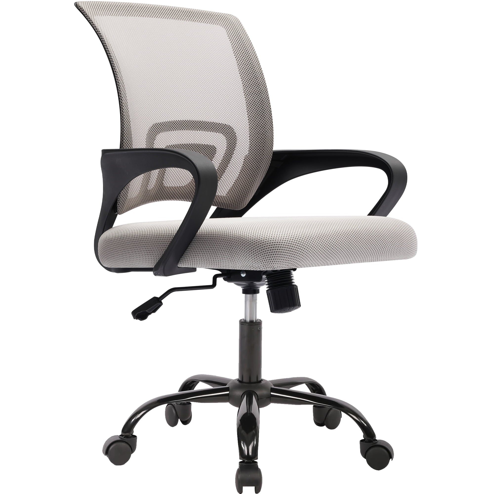 JONPONY Ergonomic Office Chair, Lumbar Support, Adjustable Height with Armrests for Adults,Black