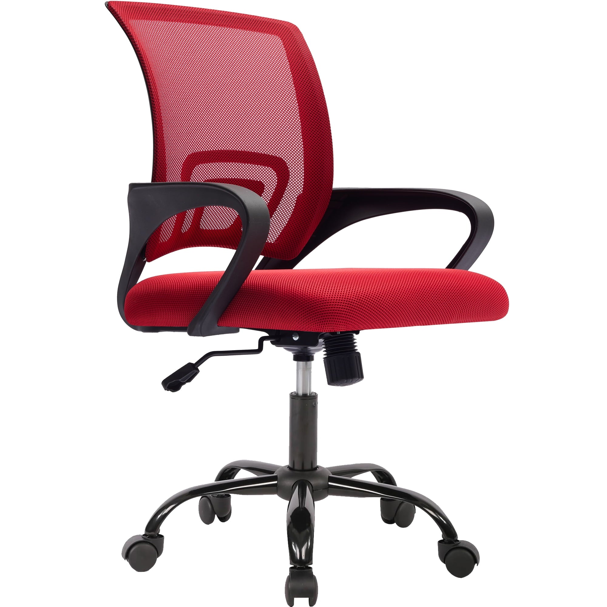 JONPONY Ergonomic Office Chair, Lumbar Support, Adjustable Height with Armrests for Adults,Black